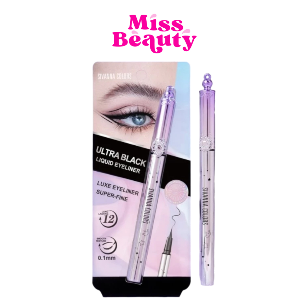 ES8021 Sivanna colors ultra black liquid eyeliner ซีเวนน่า คัลเลอร์ อัลตร้า แบล็ค ลิควิด อายไลเนอร์ 0.6กรัม