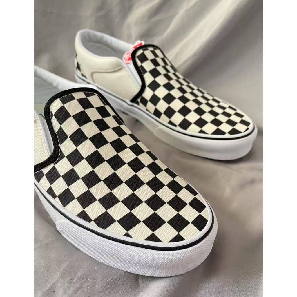 🔥ของแท้100%🔥Vans OFF THE WALL slip-on Checkerboard Classic รองเท้าผ้าใบ Sneakers