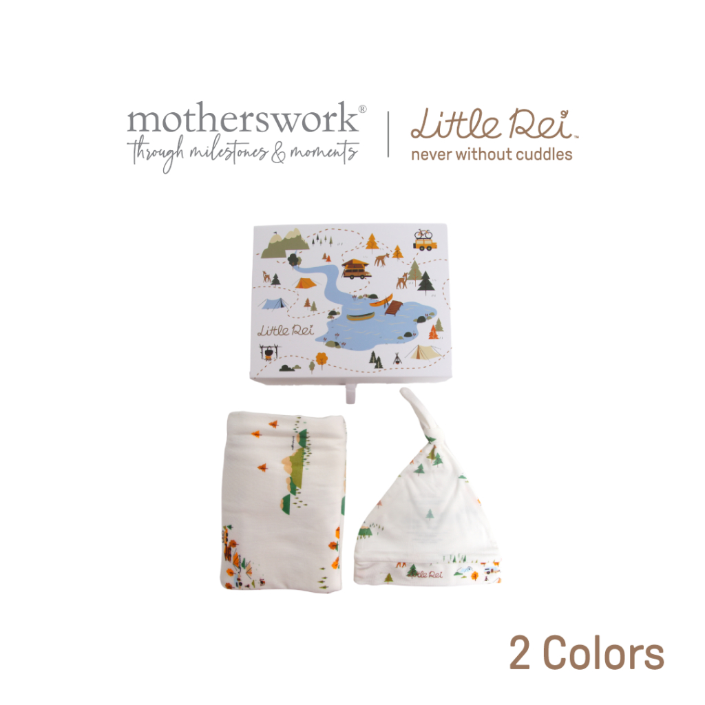 Little Rei - เซ็ทผ้าห่อตัวเด็กอ่อน และ หมวกผ้าใยไผ่พรีเมี่ยม | Wrap & Beanie