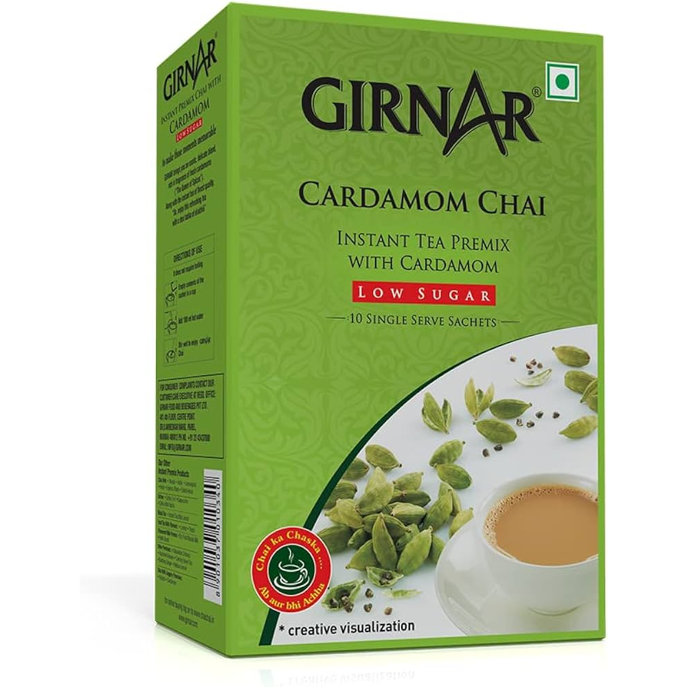 Girnar Cardamom Chai Low Sugar กระวานชัยน้ำตาลน้อย 80g
