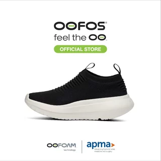 OOFOS Womens Oomy Zen Chalk Black - รองเท้าเพื่อการฟื้นฟู