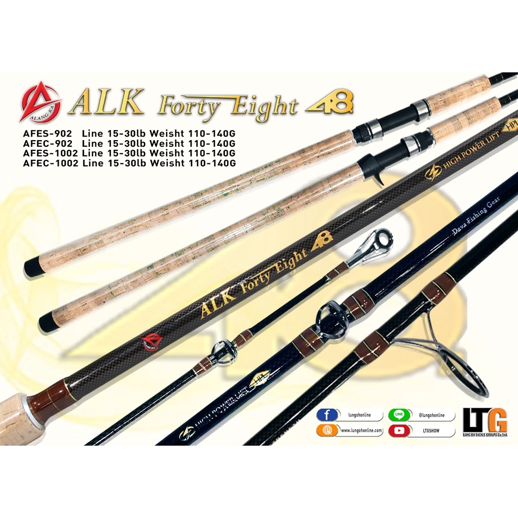 คัน ​Alang-Ka​ Forty​ Eight 48 2ท่อน คันเบ็ดตกปลา คันหน้าดิน คันตกปลาบ่อ