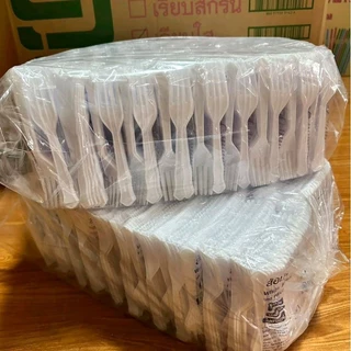 ช้อน-ส้อมใหญ่พลาสติก มีสีขาวและสีใส ตราAPอาเปา (ยกมัด) 1ถุงมี20แพ็ค=2,000ชิ้น