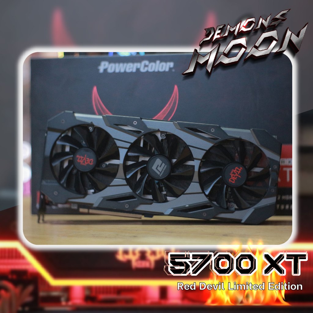 5700XT  PowerColor RX5700XT Red Devil limited edition กาดจอมือสอง + ประกัน Demons moon7วัน