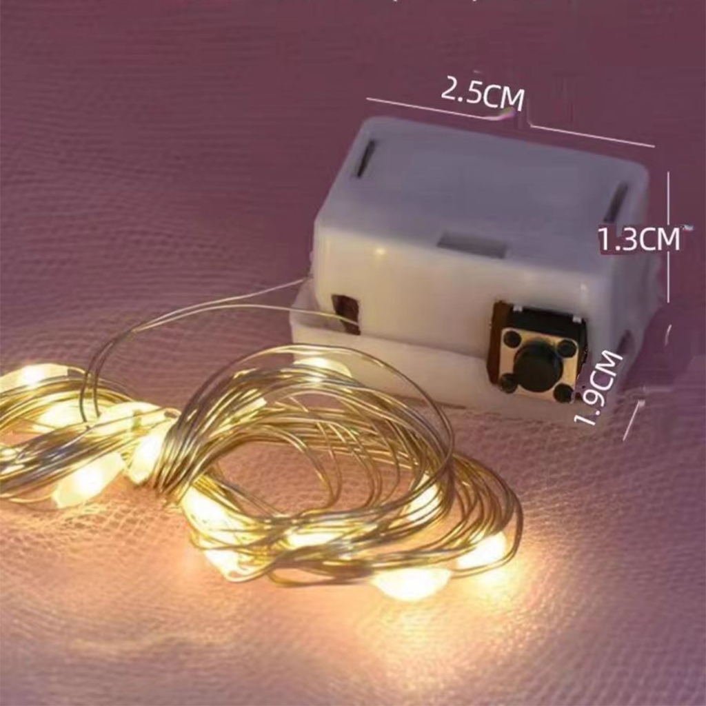 ไฟลวดLED ไฟประดับ สายไฟกระพริบ LED 1 เมตร สําหรับคริสต์มาส งานแต่งงาน ร้านอาหาร - รูปที่ 7