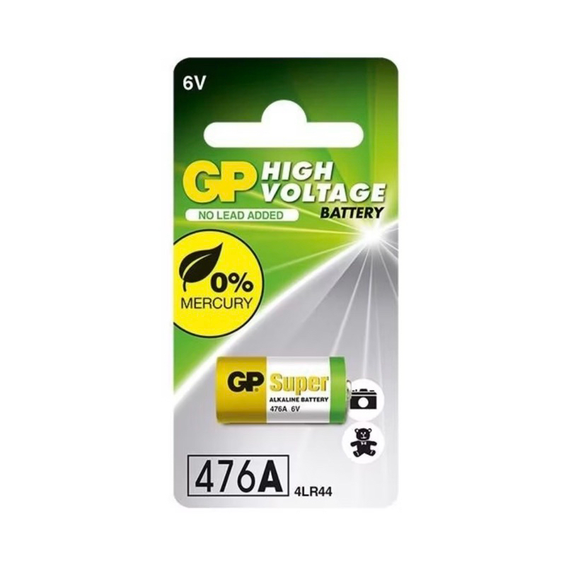 ถ่านGP 476Aหรือ4LR44 6V alkaline แพค1ก้อน