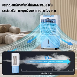 LENODI พัดลมไอเย็น พัดลมแอร์ 13800 m³ พัดลมไอน้ำ เครื่องปรับอากาศเคลื่อนที่เย็นๆ ความจุขนาด 65 ลิตร แอร air cooler