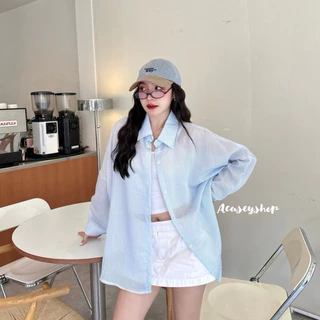 Acasey เสื้อเชิ้ตผู้หญิง แขนยาว เกาหลีเกาใจ รุ่น wanwan Shirt #8033