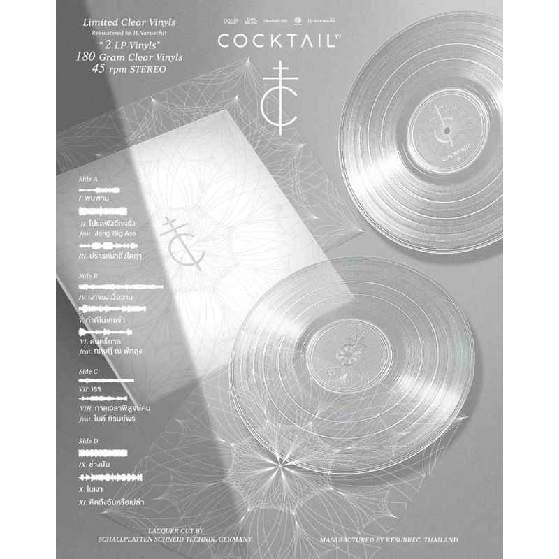 VINYL Cocktail ชุด Cocktail SS แผ่นเสียงค๊อกเทล
