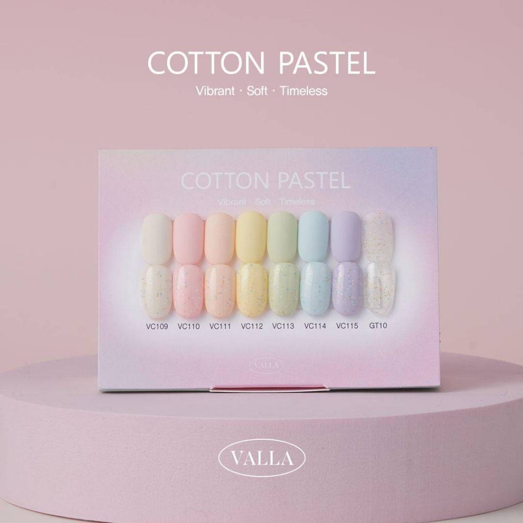 เซตสีเจลเกาหลี🇰🇷VALLA 'Cotton Pastel' collection 8สี(7pastel+1glitter) ของแท้จากเกาหลี🇰🇷พร้อมส่ง
