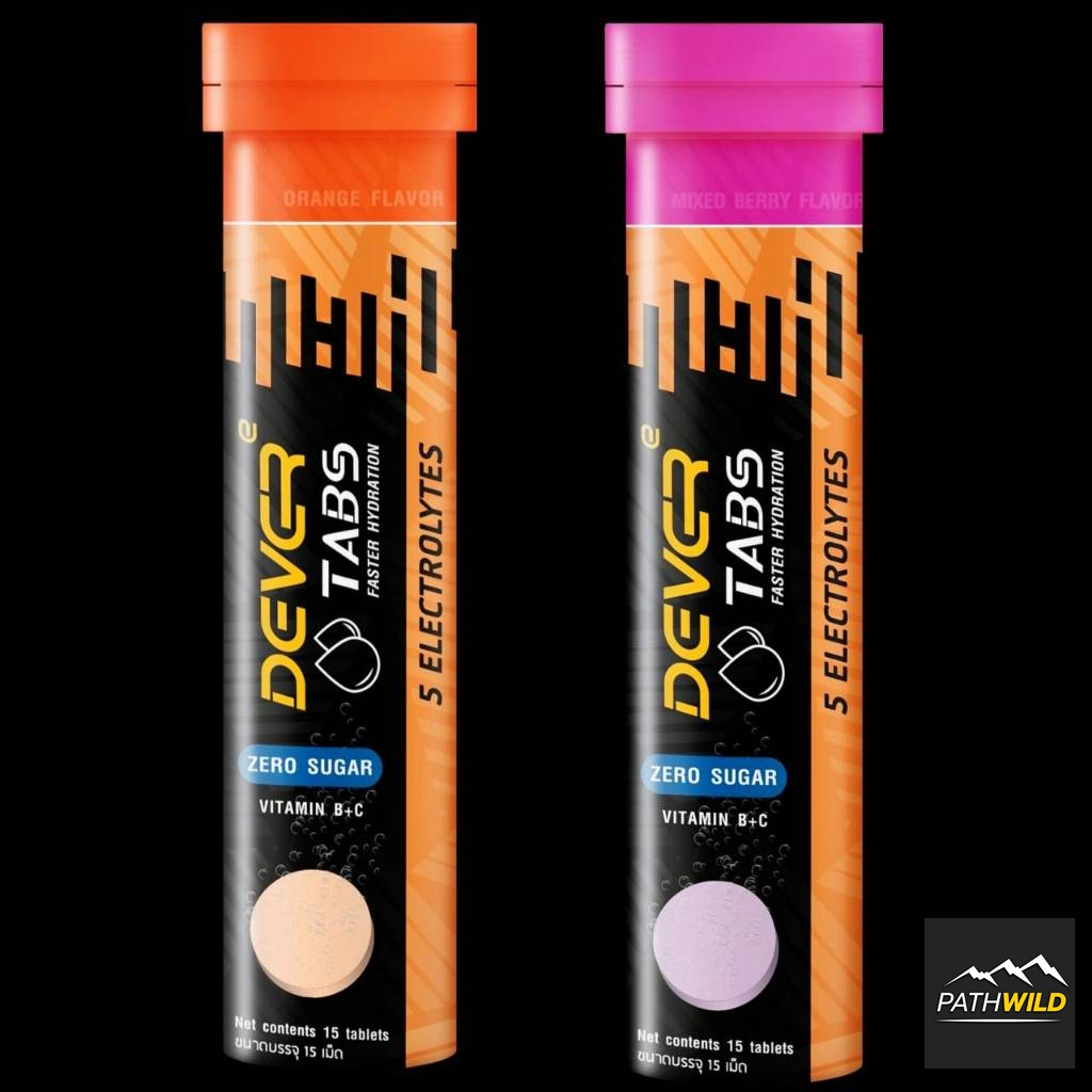 DEVER TABS 15 TABLETS เกลือแร่ในรูปแบบเม็ดฟู่ละลายน้ำ เพื่อช่วยชดเชยการสูญเสียน้ำ เกลือแร่และแร่ธาตุ