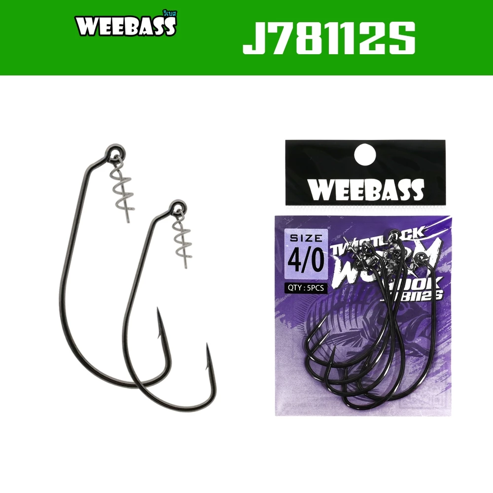 WEEBASS ตาเบ็ด - รุ่น PK J78112S ตัวเบ็ด ตัวเบ็ดเกี่ยวเหยื่อยาง