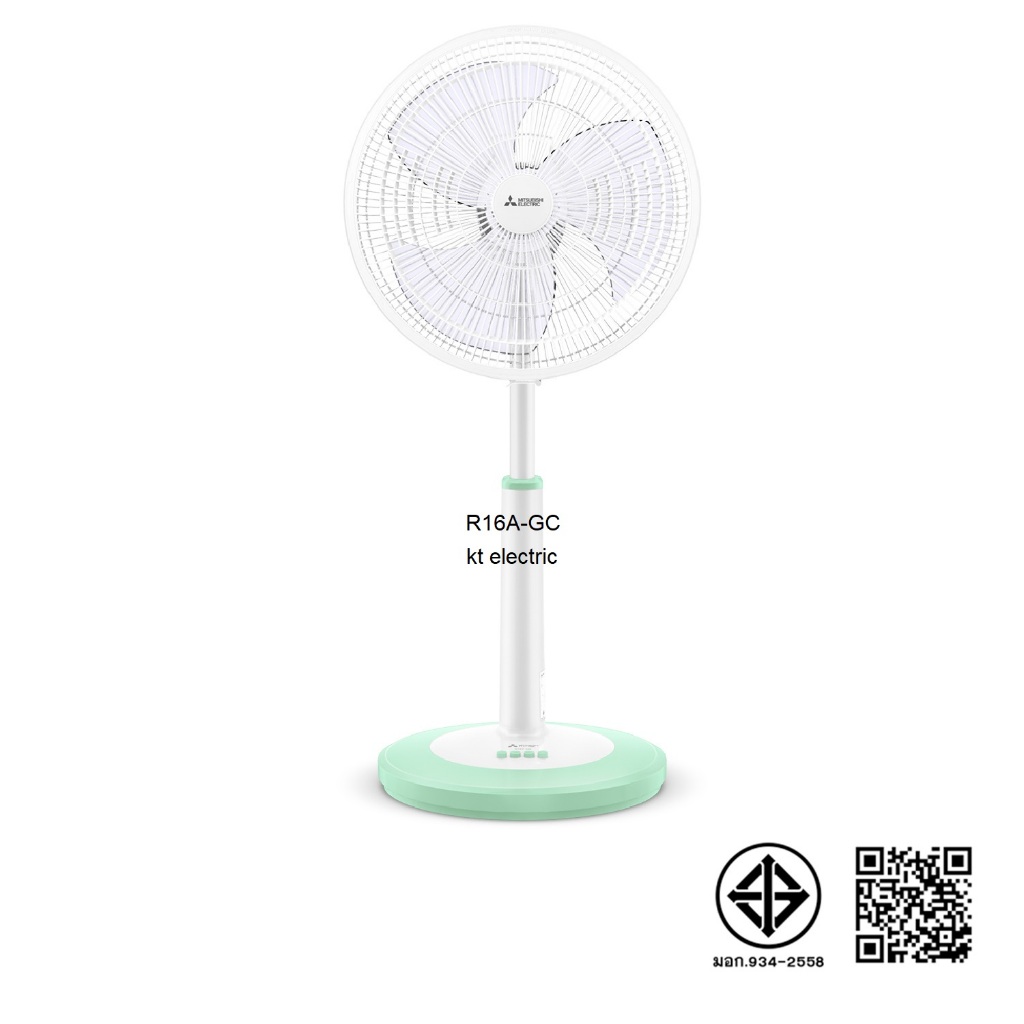 MITSUBISHI พัดลมสไลด์ พัดลมตั้งพื้นกึ่งตั้งโต๊ะ 16 นิ้ว R16A-GC R16A-GB - รับประกัน มอเตอร์ 5 ปี อะไ