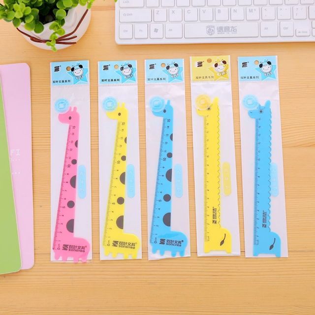 ไม้บรรทัด ยีราฟยาว เครื่องเขียน 15ซม. S0229 ไม้บรรทัดการ์ตูน สุ่มสี ไม้บรรทัดน่ารัก ราคาส่ง