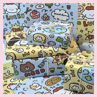 พร้อมส่ง กระดาษห่อของขวัญ กระดาษอาร์ตมัน DIY 70*50cm สําหรับห่อของขวัญ แบบหนา กันน้ํา สําหรับตกแต่งปาร์ตี้ปีใหม่ ตกแต่งง