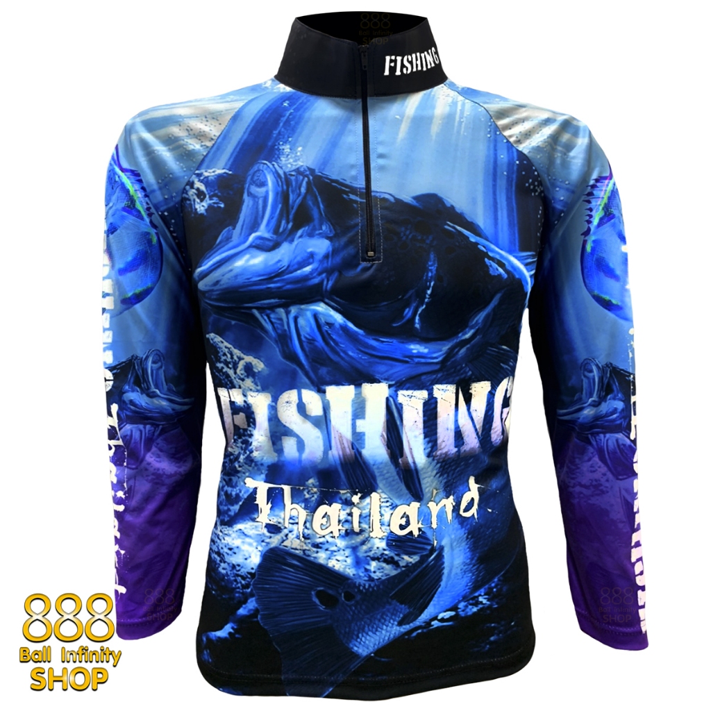 เสื้อตกปลา,ปั่นจักรยาน Setสี19 Silver Fishing Thailand มี 3 สี (สินค้าพร้อมจัดส่ง) ป้องกันแสง UV