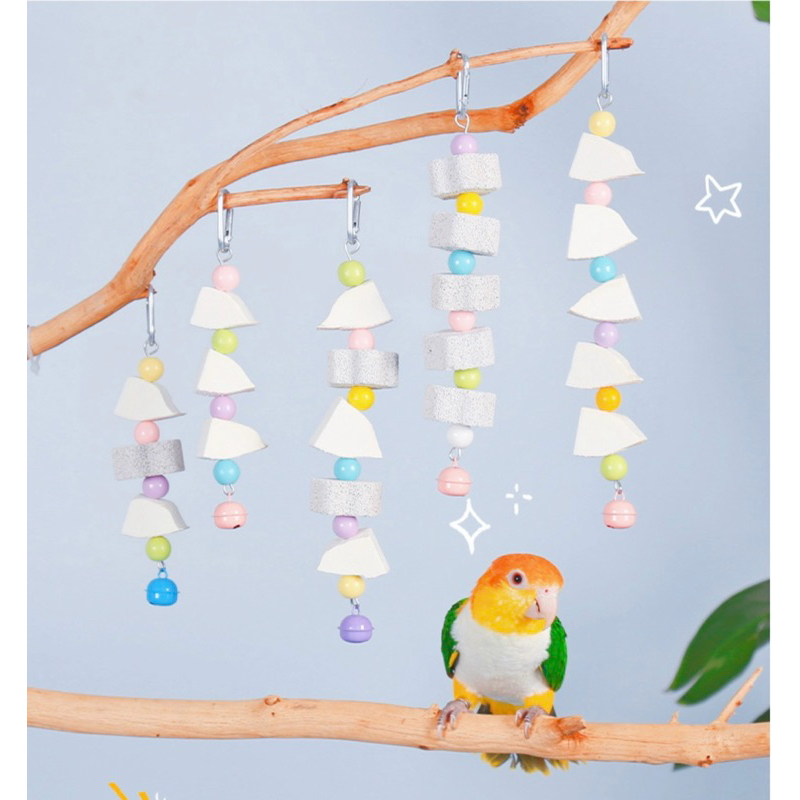ของเล่นนกแก้ว โมบายกระดองปลาหมึกเสริมแคลเซียม