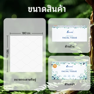 กระดาษทิชชูดึงจากเยื่อไม้บริสุทธิ์ 100% ธรรมชาติ 🔥 ขนาด 1 หิ้ว 4 แพ็ค (หนา 5 ชั้น) ขนาดใหญ่ 180*180 มม.tissue