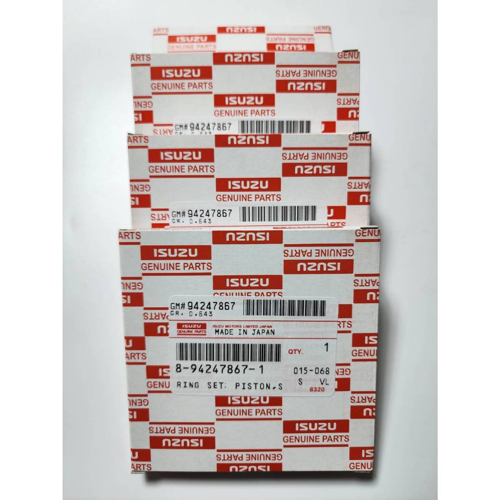 แหวนลูกสูบ Isuzu TFR2.5,2.8 4JA1 4JB1 Dmax2.5 แท้ (ได้ครบทุกสูบ)