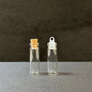 พร้อมส่งทันที ขวดแก้วจิ๋ว ฝาก๊อก จุกไม้คอร์ก จุกยาง เลือกได้ ขนาด1ml 2ml (ราคาต่อชิ้น)