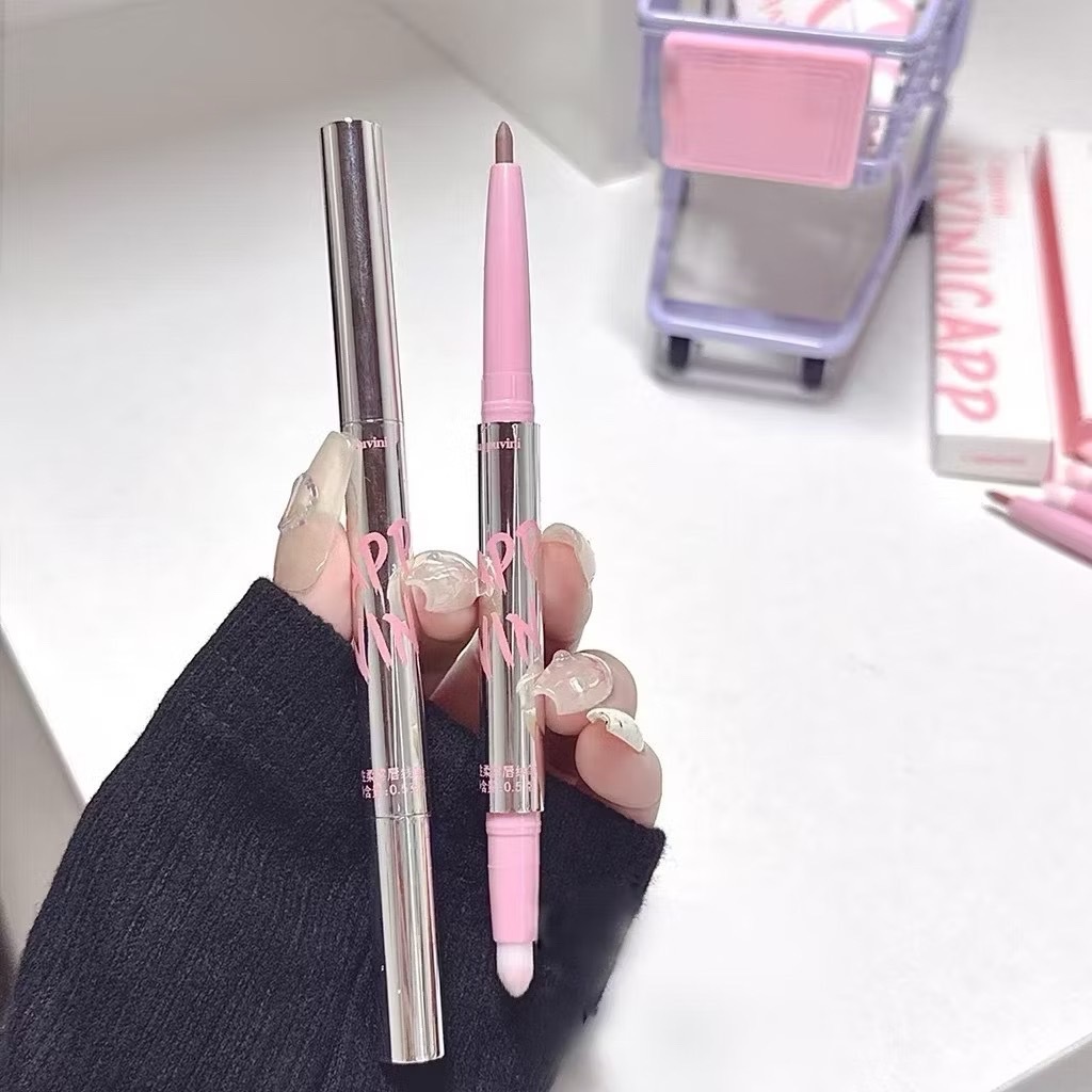 N469 Cappuvini ดินสอเขียนขอบปาก ลิปสติก เนื้อแมตต์ สองหัว พร้อมแปรงทาปาก เกลี่ยง่าย ติดทนนาน กันน้ำ - รูปที่ 5