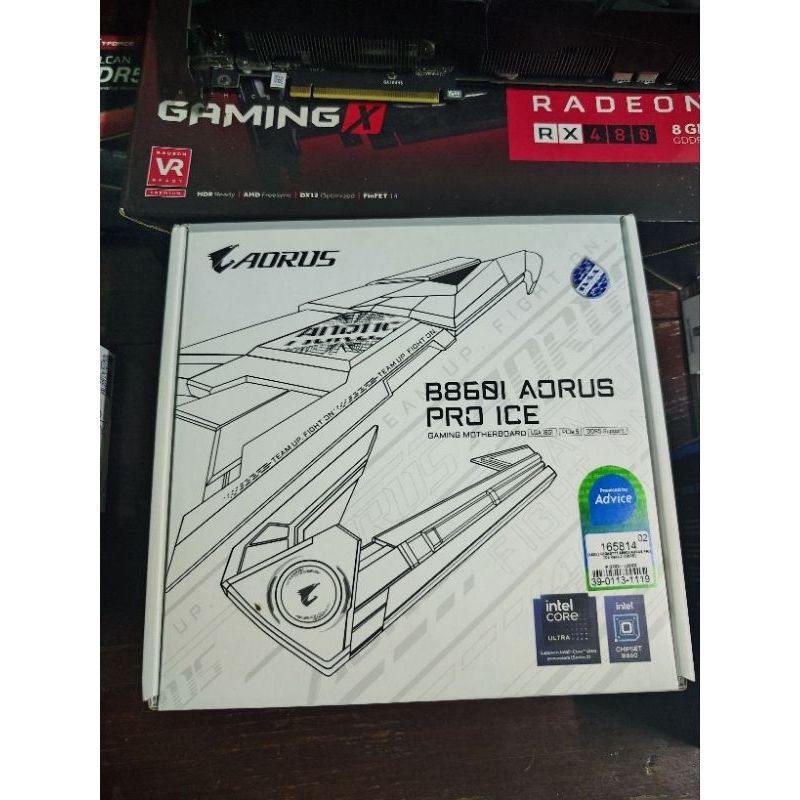 Mb Aorus B860i Pro ice มือ1 ครบกล่อง