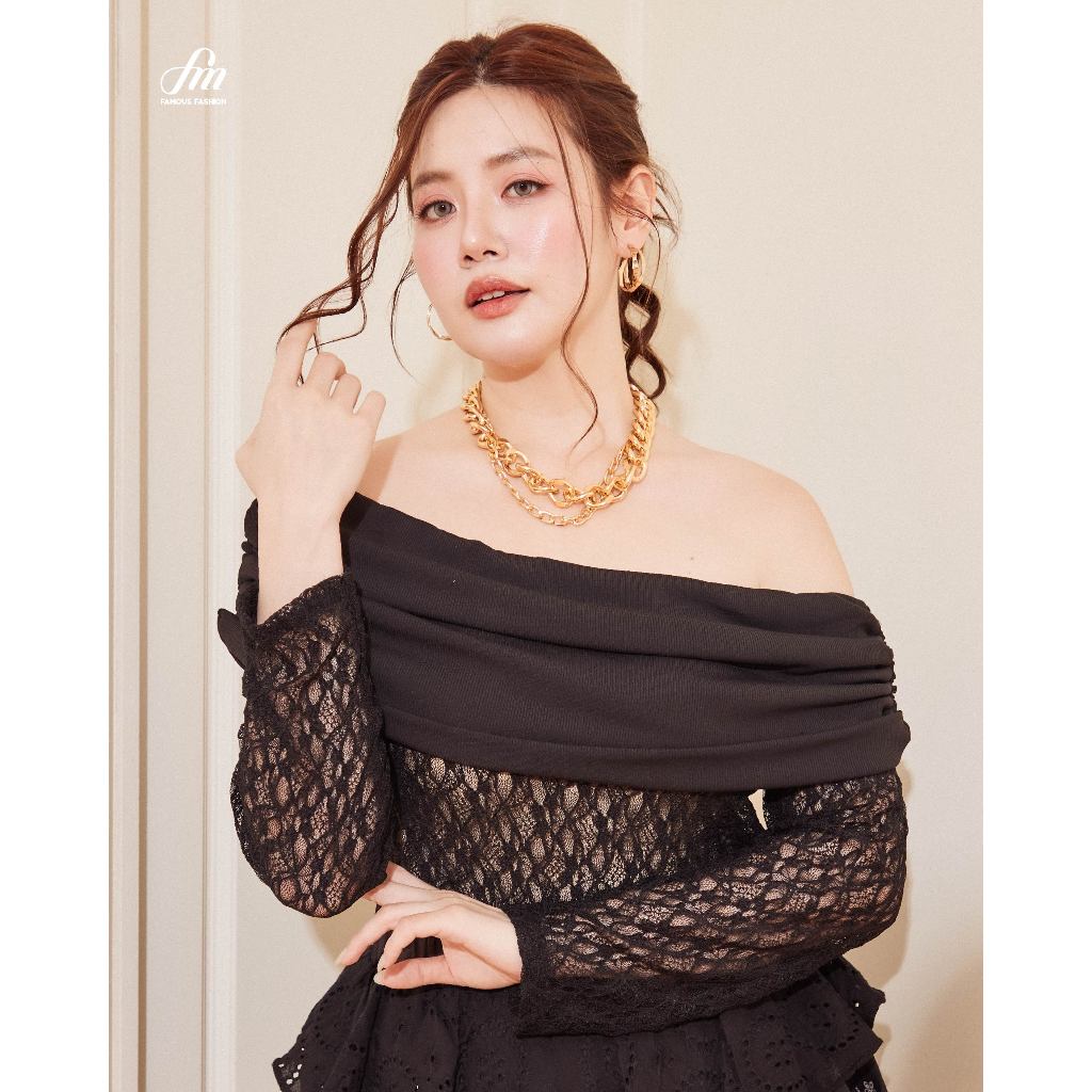 Victorian Off Shoulder เสื้อเปิดไหล่วิกตอเรีย #FMBL-F2T473 #COE #VLT25