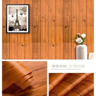 สติ๊กเกอร์ลายไม้ วอลเปเปอร์กาวในตัว ลายไม้ กว้าง 45 ยาว 100 ซม.
