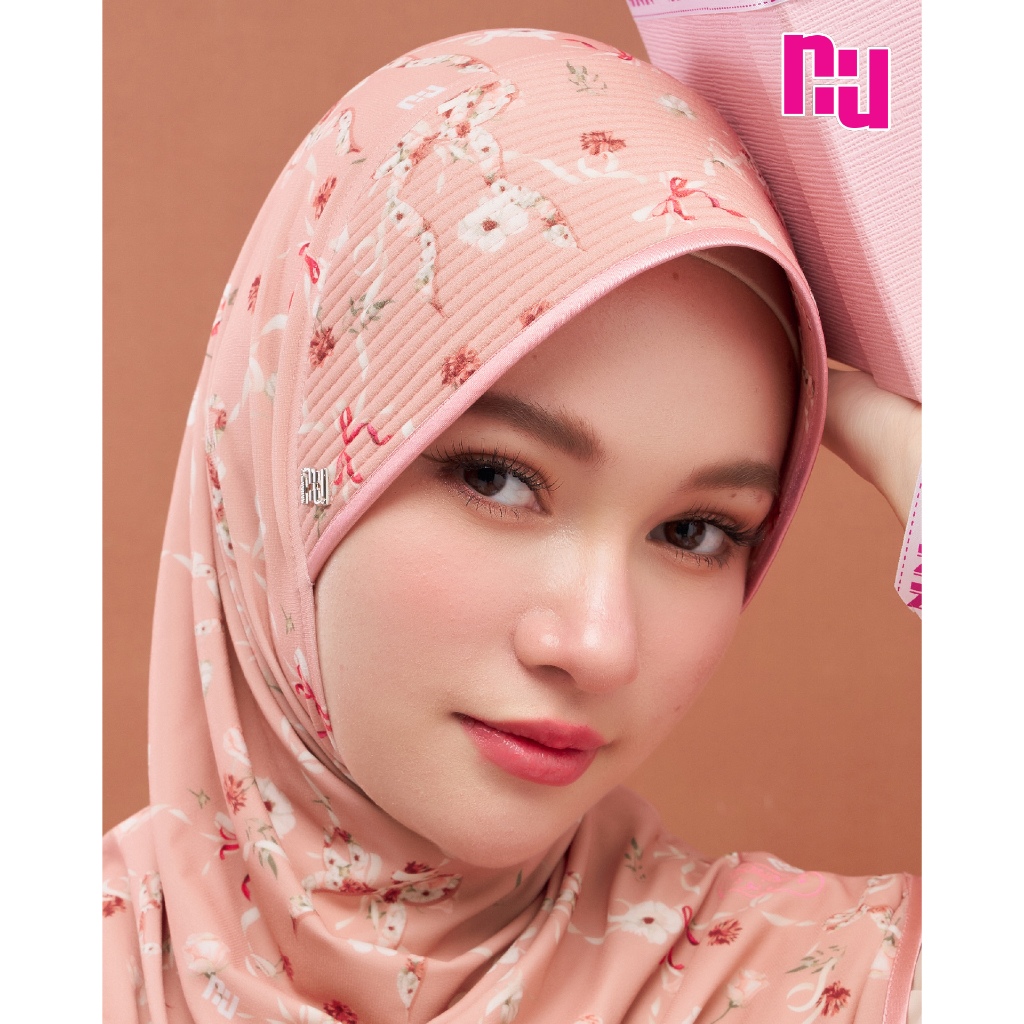 NUNUH GIFT ผ้าคลุมผมฮีญาบมุสลิมแบบสวมสำเร็จ ทรงฟองน้ำตรง (FN-T)