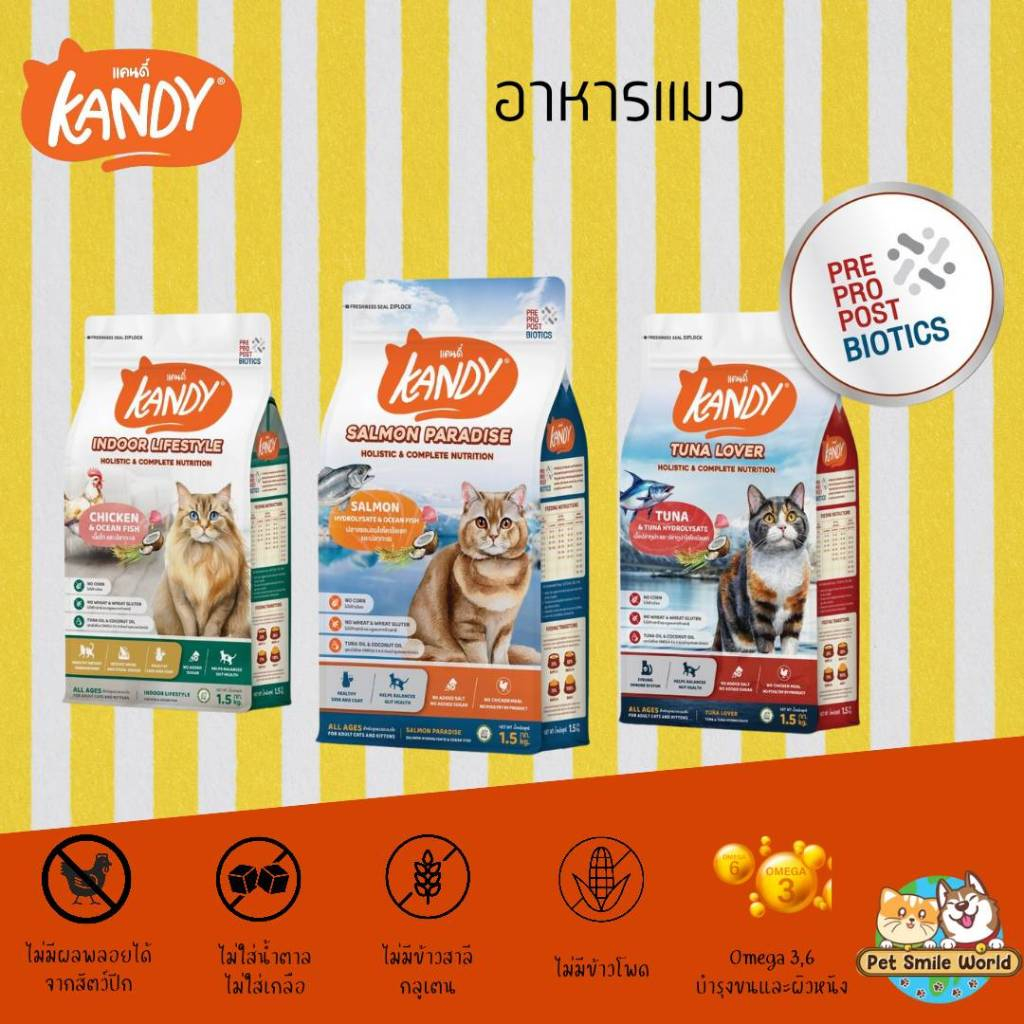 อาหารแมว Kandy  1.5 Kg.
