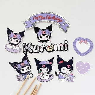 ป้ายปักเค้ก คุโรมิ Kuromi มายเมโลดี้ สำหรับตกแต่งเค้ก