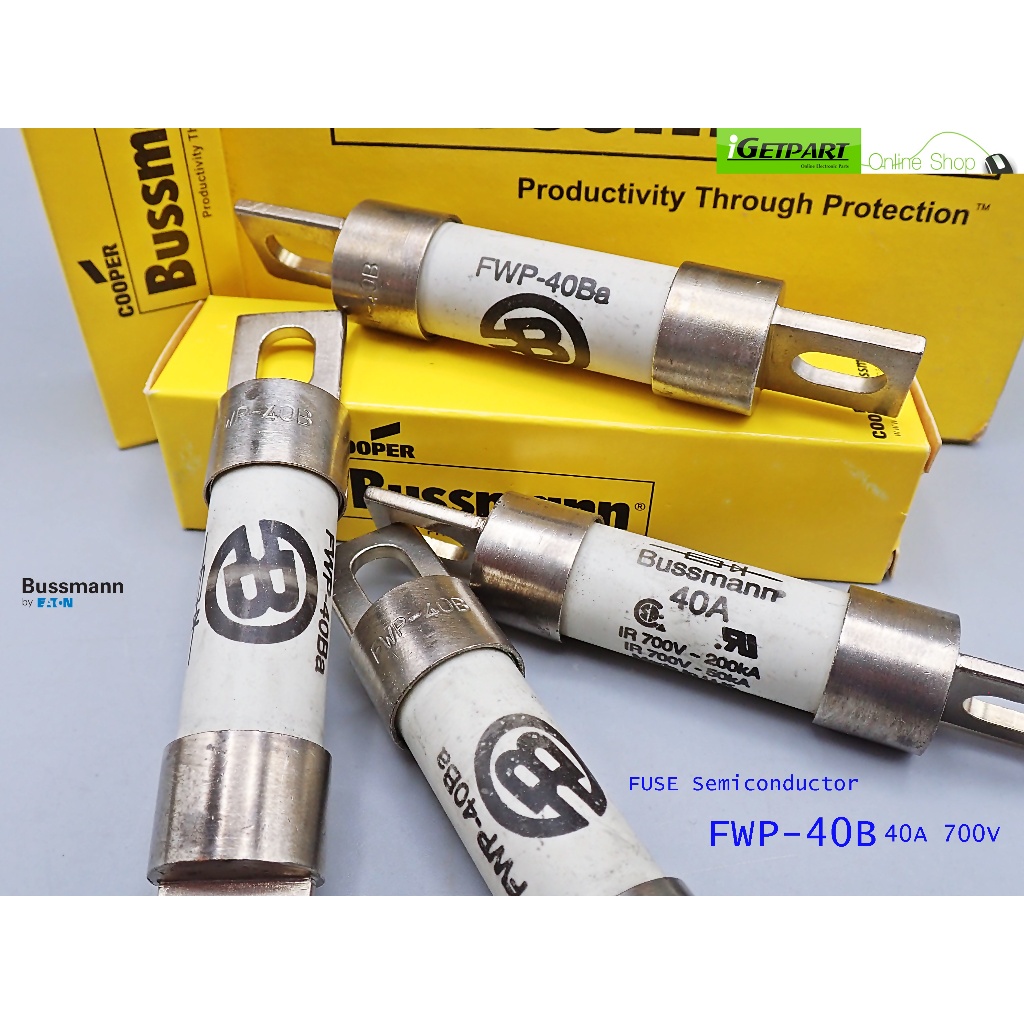 Bussmann ฟิวส์ Semiconductor FWP - 40B Industrial HRC Fuse 40A 700V