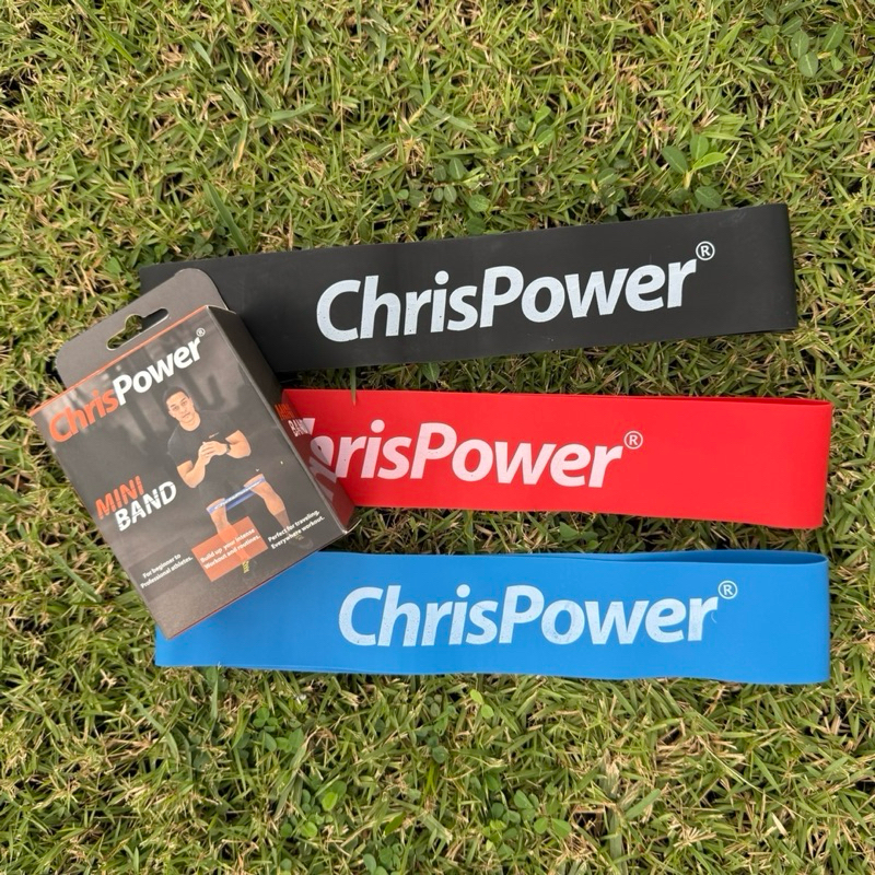 ChrisPower ยางยืดบริหารร่างกายMiniBands 3P/S (1 กล่อง บรรจุ 3 ชิ้น) ขนาด 27.5x0.8 Color R-BL-BK (299