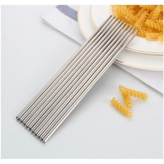 ตะเกียบลายเรียบสแตนเลสหนา อย่างดี มีซองแพ็คแยกเป็นคู่