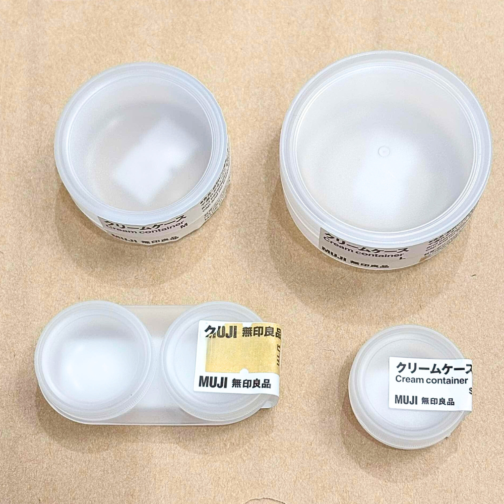 MUJI มูจิ ♥️ กระปุก ตลับ แบ่งครีม สำหรับพกพา  Cream Container มีให้เลือกหลายขนาด