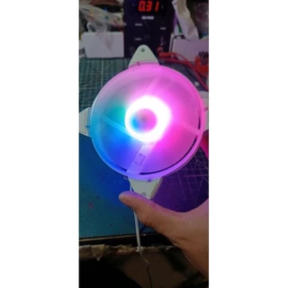พัดลมตั้งโต๊ะคอมพิวเตอร์ตั้งโต๊ะ ไฟสี 12 ซม.พัดลมเคสซีพียูเงียบพิเศษ ระบายความร้อนด้วยอากาศไฟใช่งาน12-15v