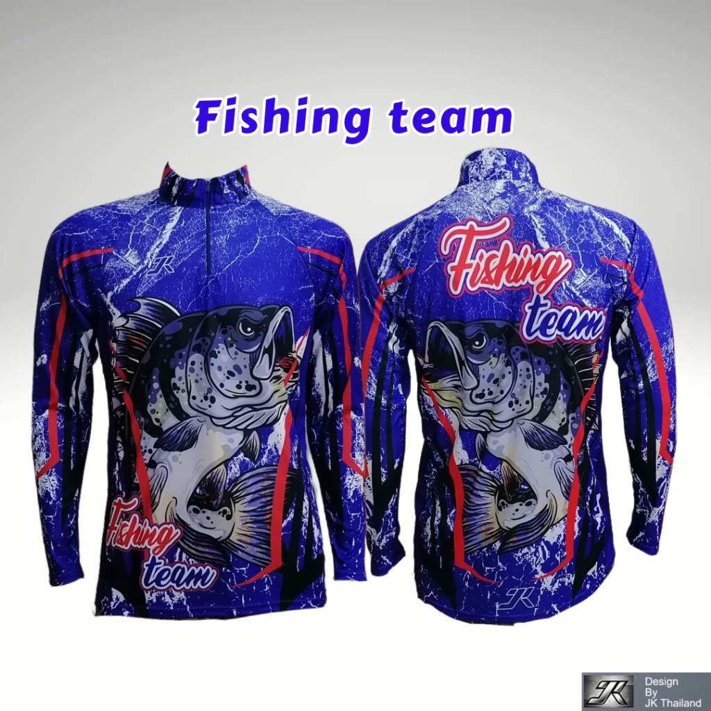 FISHING TEAM เสื้อตกปลาแขนยาว JK Thailand กันยูวีป้องกันรังสี UV 80%