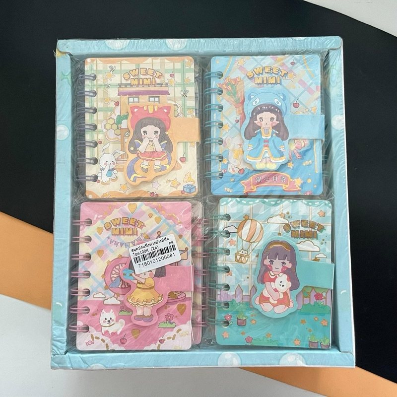 (ยกโหล 12 ชิ้น) No.629 สมุดโน้ตสันห่วงเล่มเล็ก สมุดโน้ต สุ่มลายการ์ตูน มีลายเยอะ