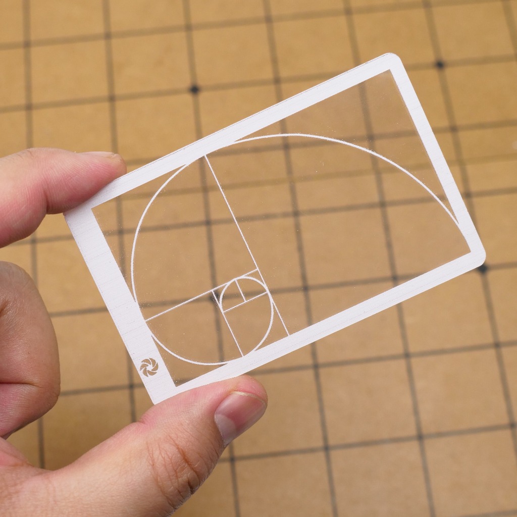 เฟรม การ์ด Golden Ratio Card Frame Camera Composition Guide อะคลิลิค สำหรับจัดองค์ประกอปภาพ สต๊อกไทย