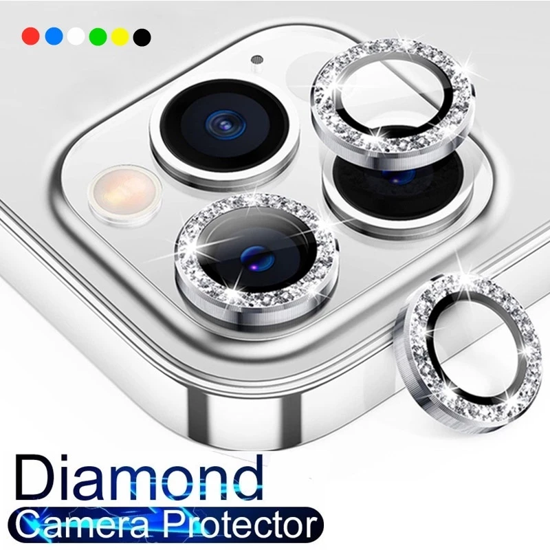 กลิตเตอร์ฟิล์มกล้อง For iPhone 17 16 11 12 13 14 15 Pro Max Air 16 15 Plus 12 Mini 13promax 14 16promax ฟิล์มเลนส์กล้อง