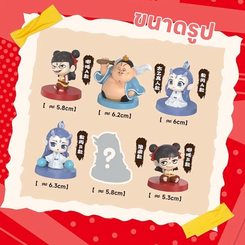 🔥【LIMITED】กล่องสุ่มเนจา nezha2 ฟิกเกอร์คอลเลกชัน สุ่มได้ 5 แบบ+ฮีโร่ลับ Rare! ของเล่นสะสม