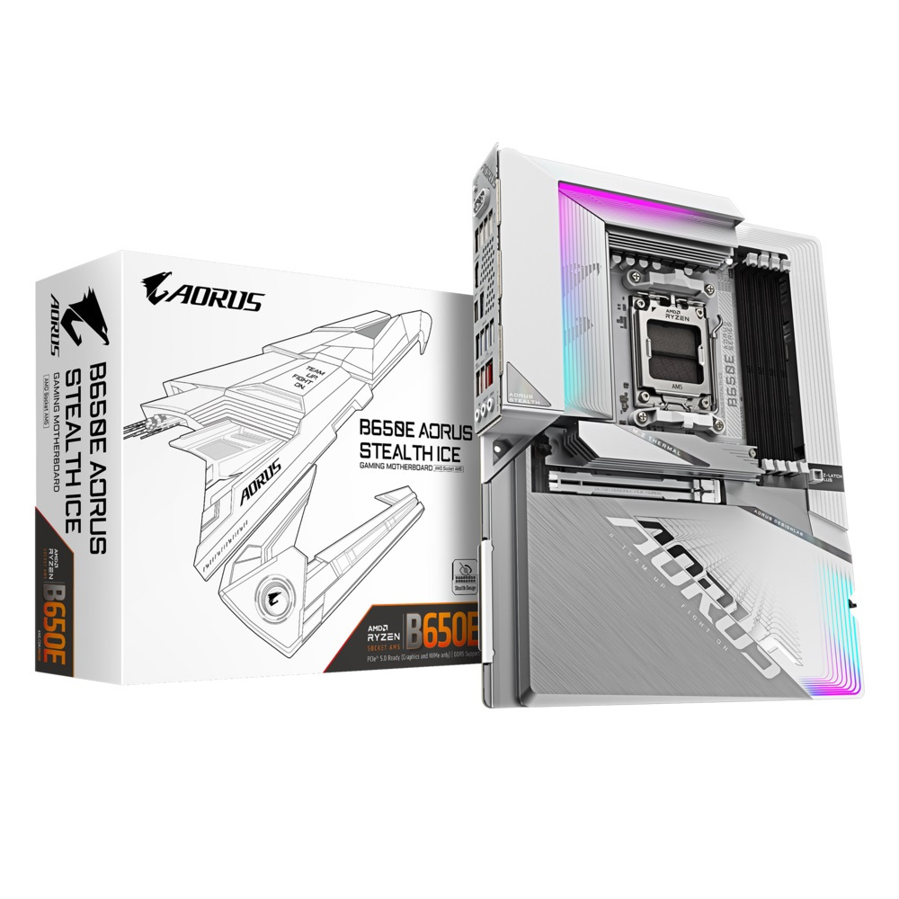 GIGABYTE B650E AORUS STEALTH ICE AMD AM5 Motherboard เมนบอร์ด