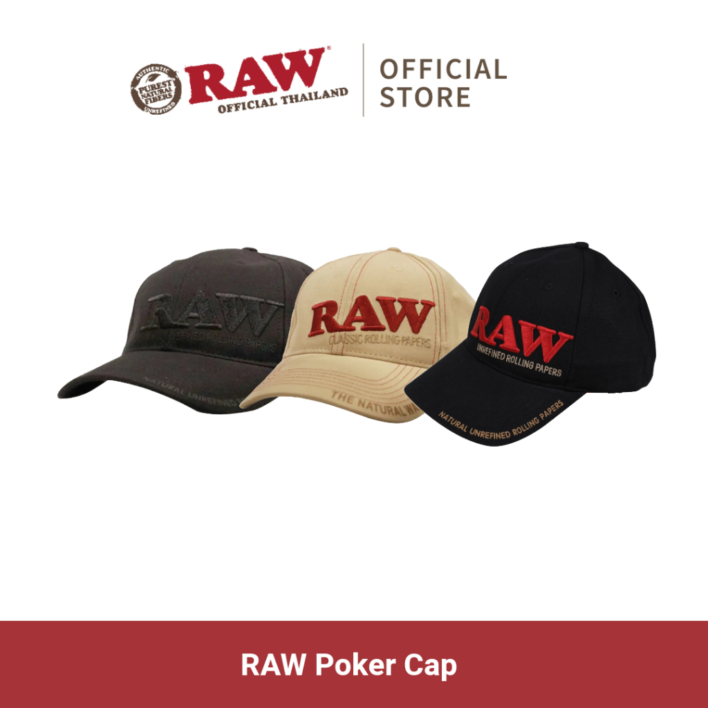 หมวก RAW Poker Cap หมวกแก๊ป มีไม้ poker เครื่องประดับจากแบรนด์ RAW Thailand