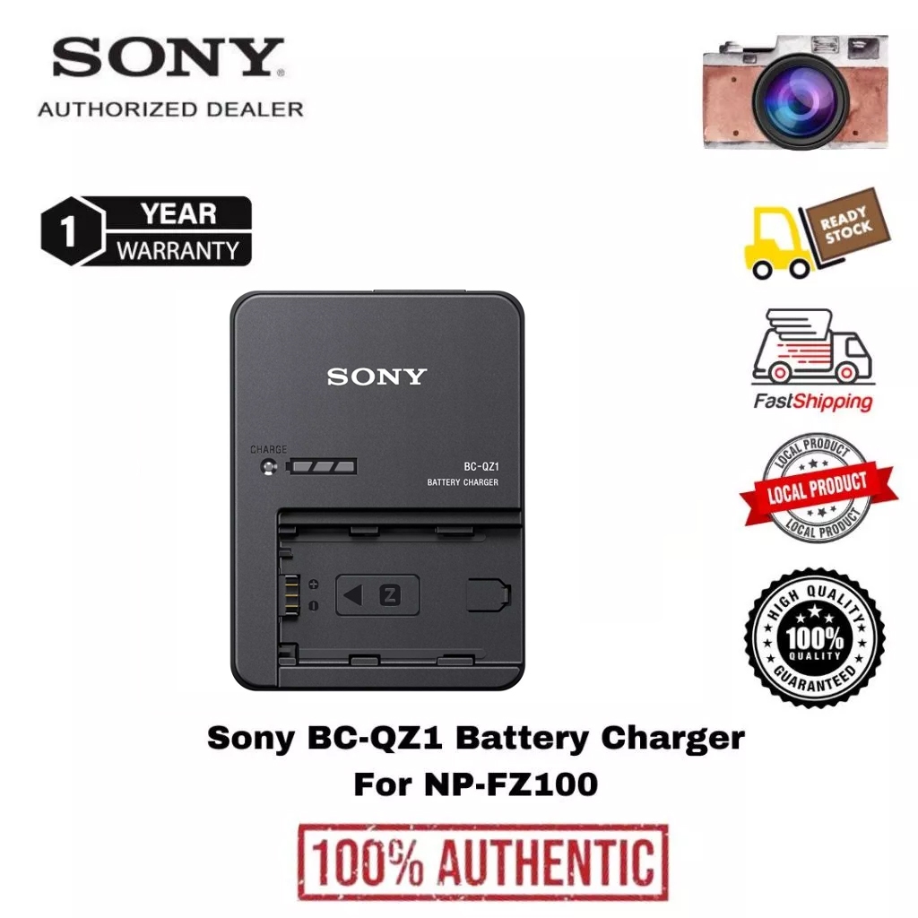 Sony BC-QZ1 เครื่องชาร์จแบตเตอรี่ For NP-FZ100 แบตเตอรี่ A1 A9 A7III A7RIV A7RIII A7IV A7C FX3 A6600