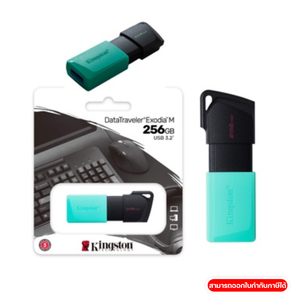256GB FLASH DRIVE (แฟลชไดร์ฟ) KINGSTON (DTXM) DATATRAVELER EXODIA M-5Y ของแท้