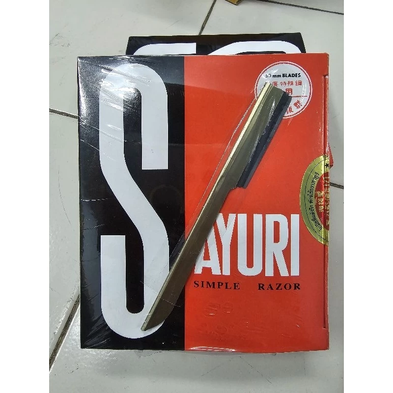 🚚24h.พร้อมส่ง🏍มีดโกน saruyi ด้ามทอง 1กล่อง/[+- 40ชิ้น]