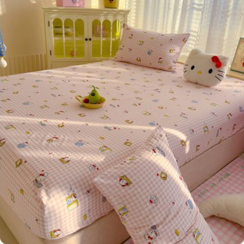 ผ้าคลุมเตียง ผ้าปูรัดมุม 3.5ฟุต 5ฟุต 6ฟุต สําหรับคนเป็นภูมิเเพ้ ผ้าคลุมเตียงหนา 10 นิ้ว 【ปลอกหมอนมีใ