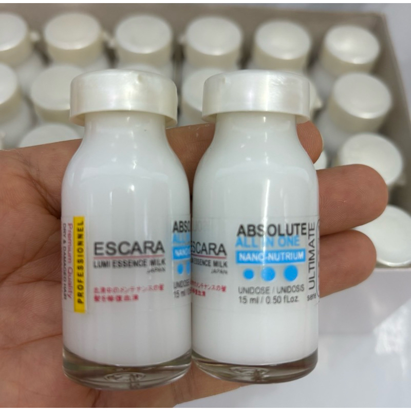24ขวด ESCARAหัวเชื้อน้ำนมเคราตินฟื้นฟูผมเสียใน5นาทีเห็นผล