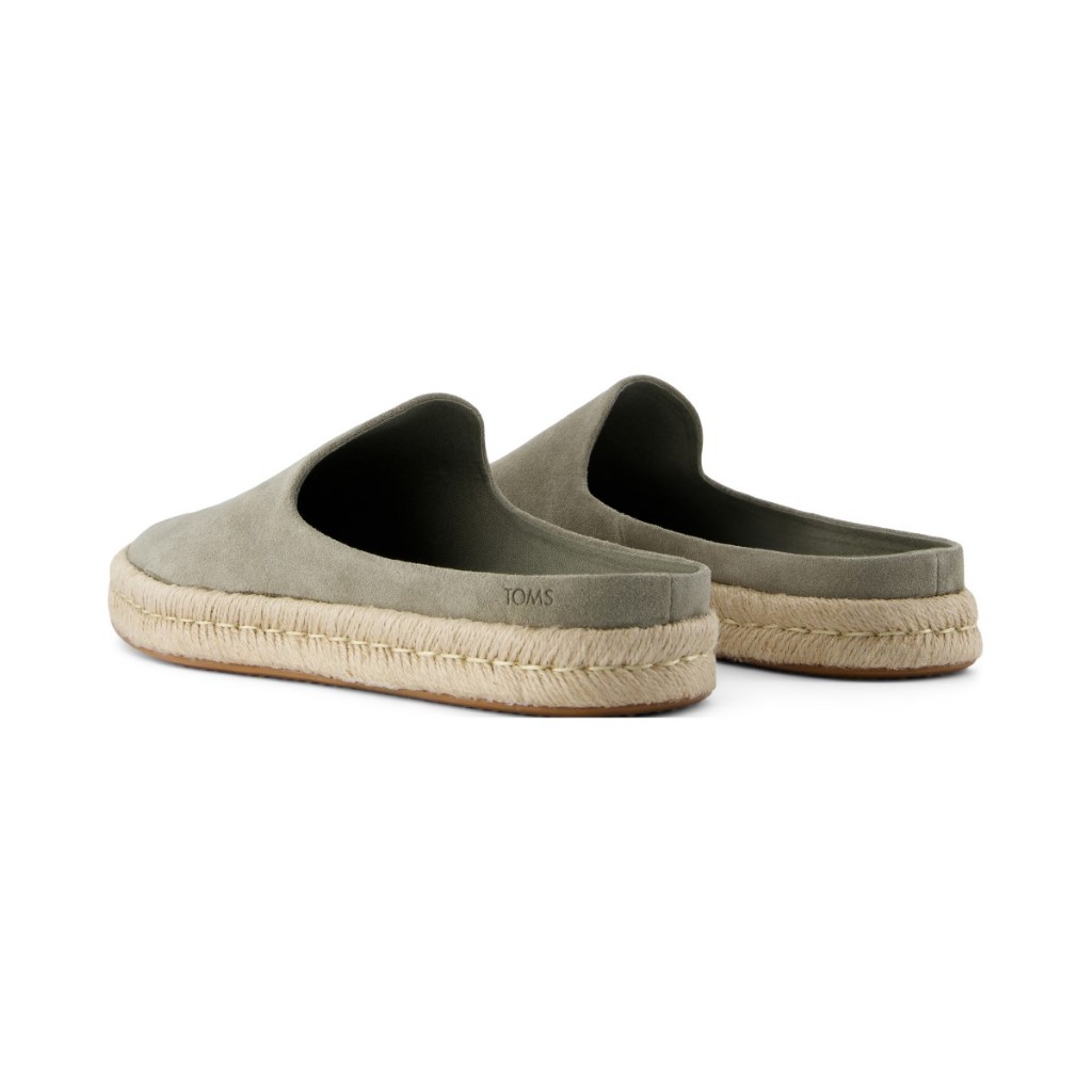 TOMS รองเท้าลำลองผู้ชาย สลิปออน รุ่น Santiago Mule Vertiver Grey Suede (CE) รองเท้าลิขสิทธิ์แท้