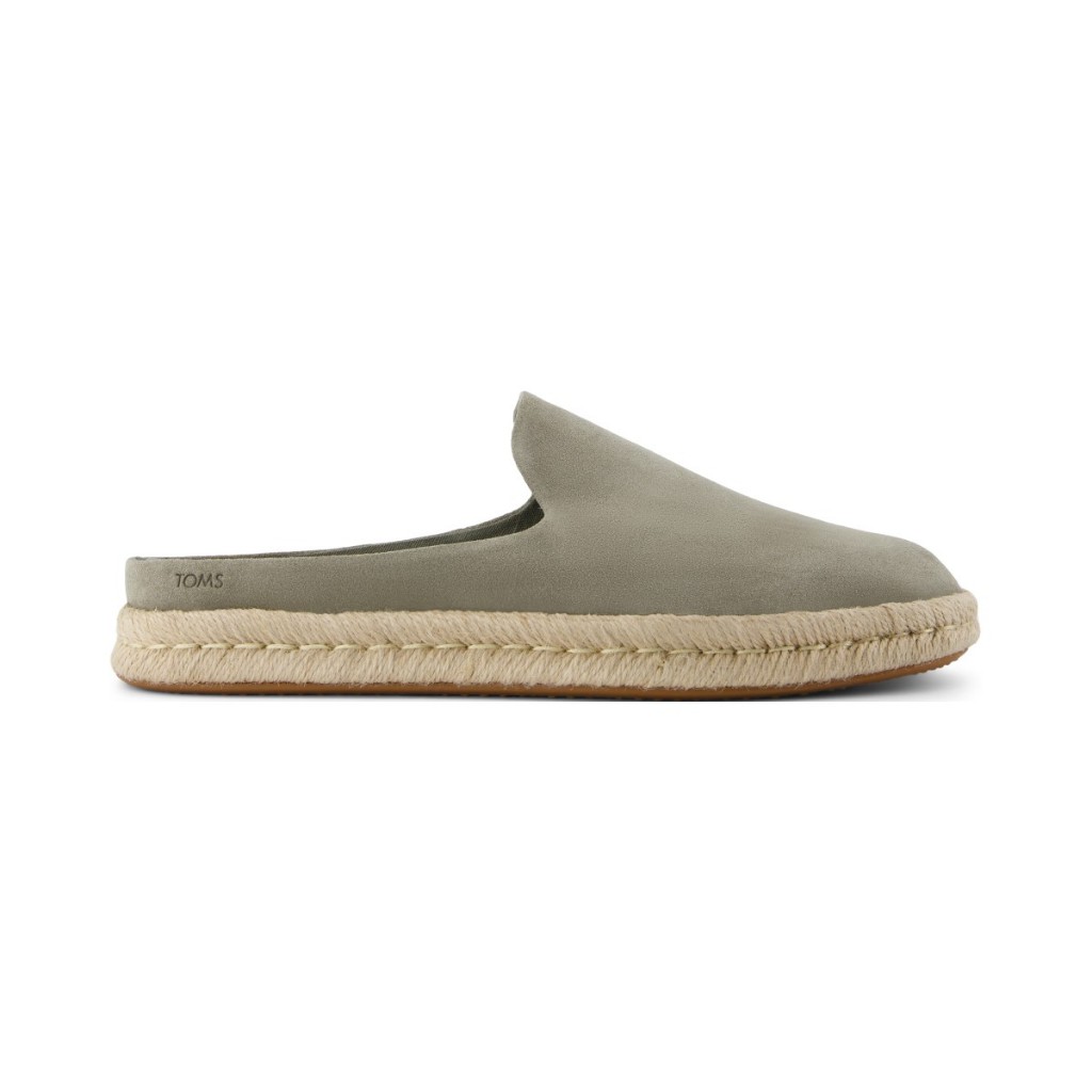 TOMS รองเท้าลำลองผู้ชาย สลิปออน รุ่น Santiago Mule Vertiver Grey Suede (CE) รองเท้าลิขสิทธิ์แท้